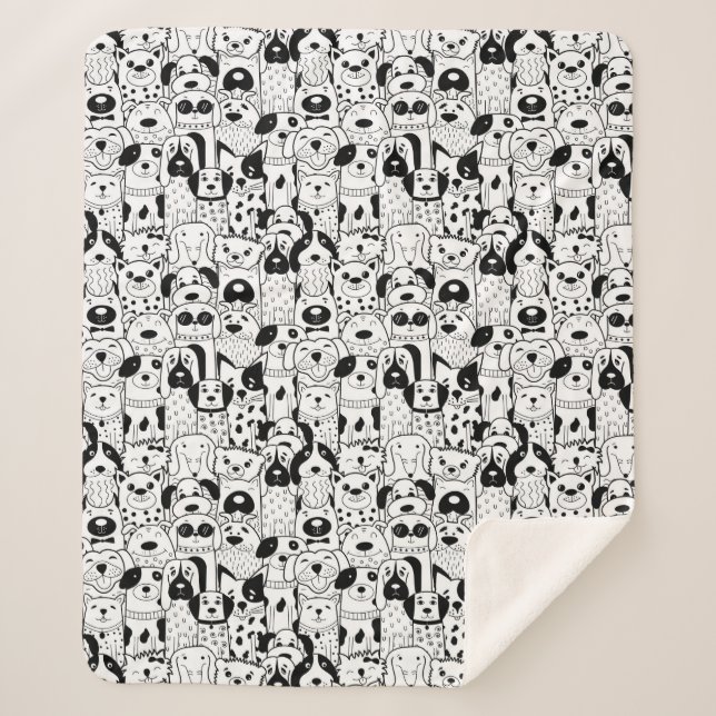 Cobertor Sherpa Cães bonitos Sherpa Blanket (Frente)