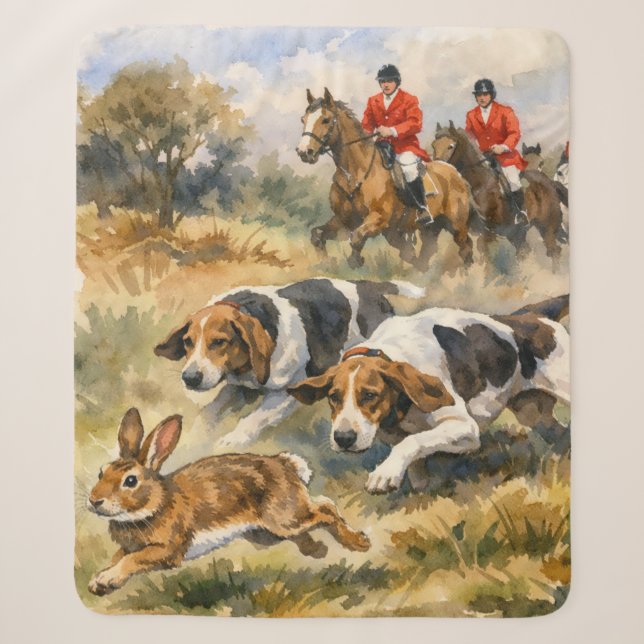 Cobertor Sherpa Cães & Lebre  (Frente)