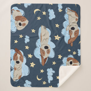 Cobertor Sherpa Cãezinhos Dormindo: Bom Padrão Noturno