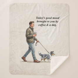 Cobertor Sherpa Café & um Dia Aconchegante com Sheltie