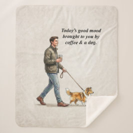 Cobertor Sherpa Café & um Dia Aconchegante com Sheltie