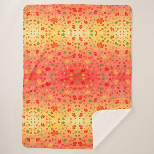 Cobertor Sherpa Caleidoscópio de outono (Frente)