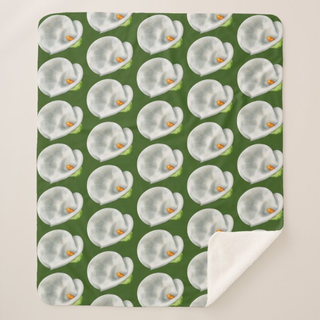 Cobertor Sherpa Calla Lilly Pattern (Frente)