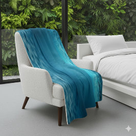 Cobertor Sherpa Calm Underwater Blue Ocean Light