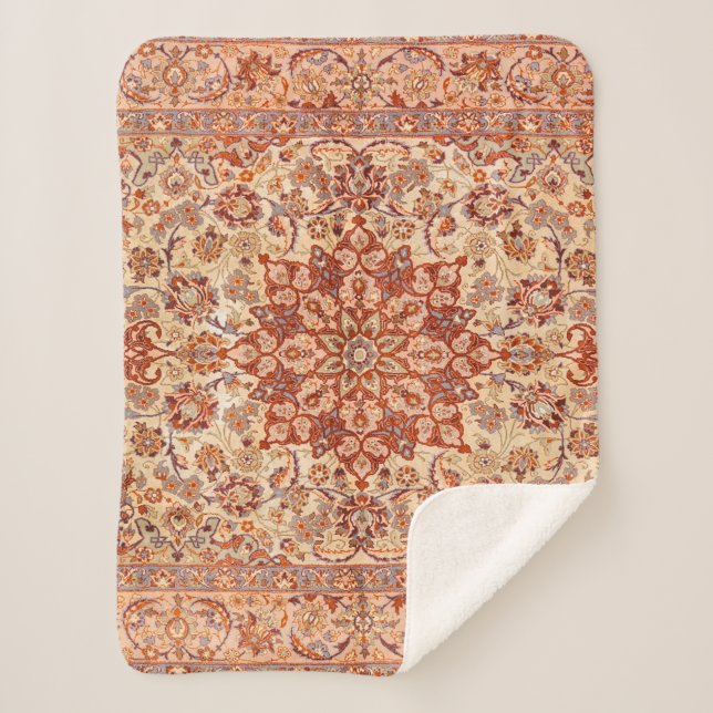 Cobertor Sherpa Cam-Blush Tan de Creme Sem Fio na Pérsia  (Frente)