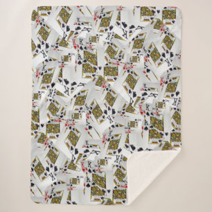 Cobertor Sherpa "Camada Real: Uma Pilha de Kings Cartões Poker"