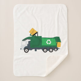 Cobertor Sherpa Caminhão de lixo reciclagem