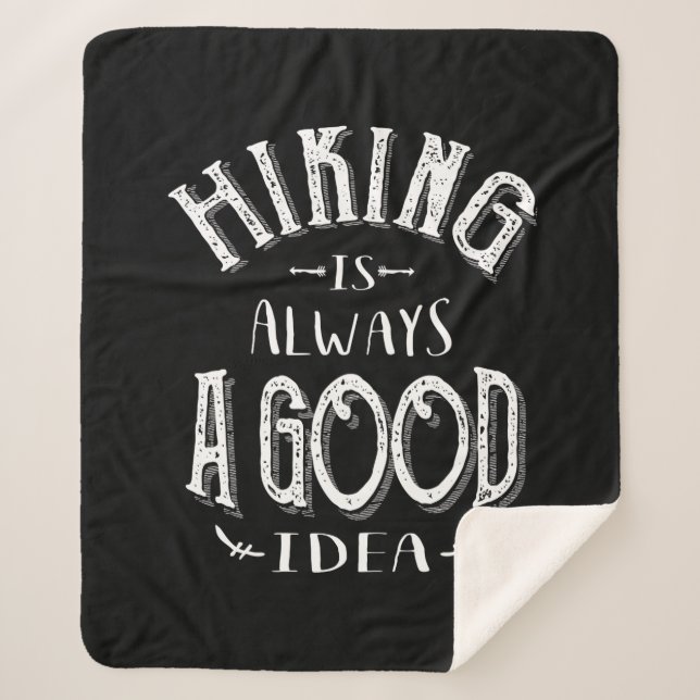 Cobertor Sherpa Caminhar é sempre uma boa ideia acampar ao ar livr (Frente)