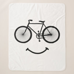 Cobertor Sherpa Camiseta Bicicleta e Sorriso Camiseta de Ciclismo