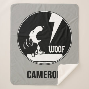Cobertor Sherpa Camisetas Rock Snoopy Howling Adicione seu nom