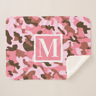Cobertor Sherpa Camo rosa