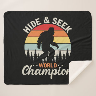 Cobertor Sherpa Campeão Mundial de Esconde-Esconde do Pé-Grande