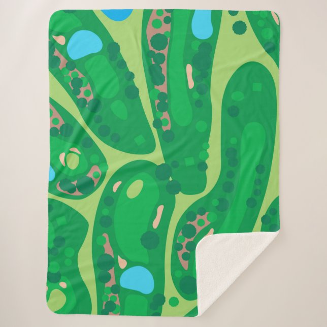 Cobertor Sherpa campo de golfe par verde (Frente)