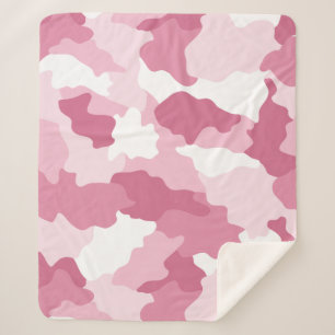 Cobertor Sherpa Camuflagem de Camo Rosa Sherpa Blanket