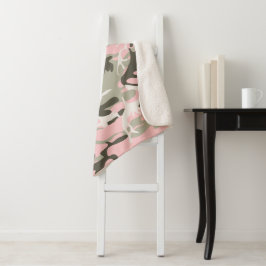 Cobertor Sherpa Camuflagem rosa e verde, Militares, Exército