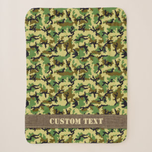Cobertor Sherpa Camuflagem Woodland