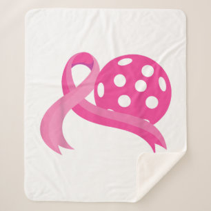 Cobertor Sherpa Cancer De Fita Coração Cor-de-Rosa Bonito, Picleba
