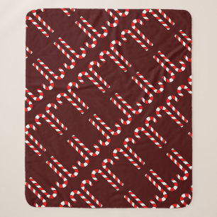 Cobertor Sherpa Candy Cane