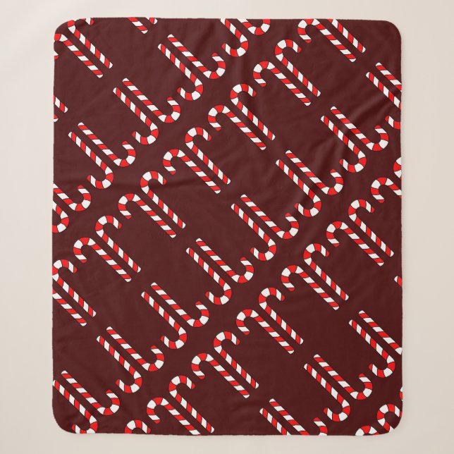 Cobertor Sherpa Candy Cane (Frente)