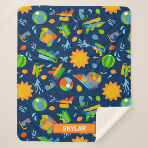 Cobertor Sherpa Canhões de água balões de água padrão de crianças 