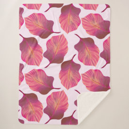 Cobertor Sherpa Canna Tropicanna sai de cor-de-rosa