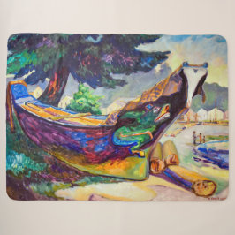 Cobertor Sherpa Canoa da Guerra da Índia | Emily Carr |