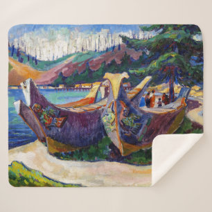 Cobertor Sherpa Canoeiros de Guerra Emily Carr