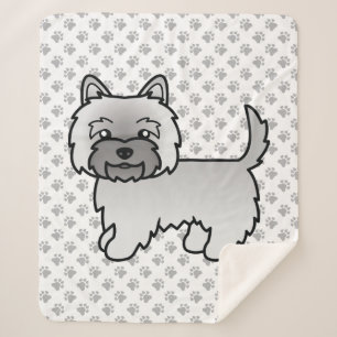 Cobertor Sherpa Cão de Cartoons de Cairn Terrier Cute