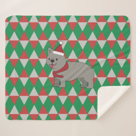 Cobertor Sherpa Cão de Diamantes de Natal Santa Patas