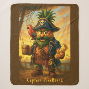 Cobertor Sherpa Capitão PineBeard - Império do Abacaxi