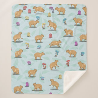 Cobertor Sherpa Capybara Pattern