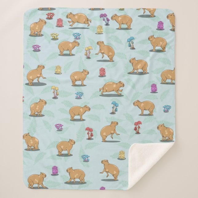Cobertor Sherpa Capybara Pattern (Frente)