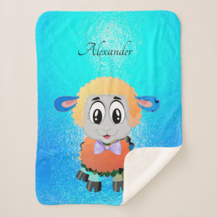 Cobertor Sherpa Caractere de Boca-Bebê Personalizada