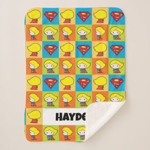 Cobertor Sherpa Caractere de Supergirl Chibi - Turnround