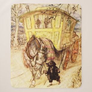 Cobertor Sherpa Caravana Cigana – Tarde Dourada por Arthur Rackham