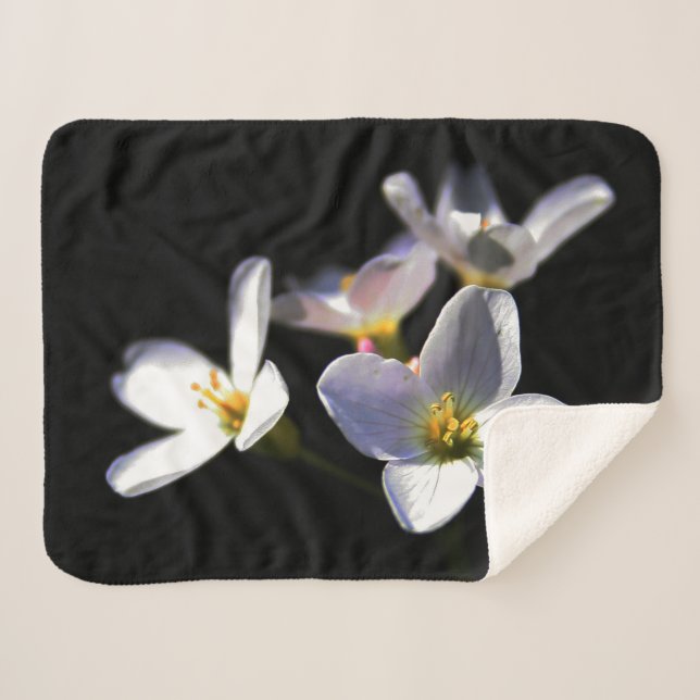 Cobertor Sherpa Cardamine Pratensis Flowers sbcnm (Frente (Horizontal))
