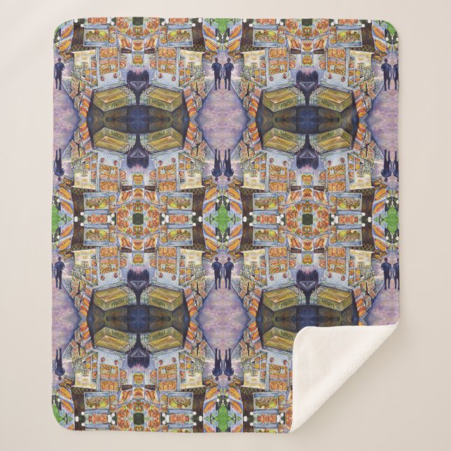 Cobertor Sherpa Carga de trabalho artística extraordinária (Frente)