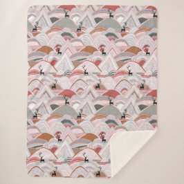 Cobertor Sherpa caribou montanhas sienna