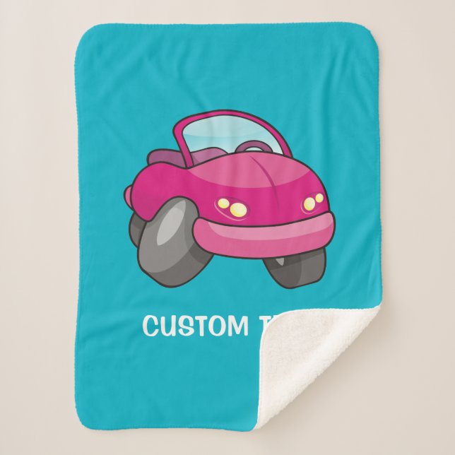 Cobertor Sherpa Carro de Cartografia Rosa (Frente)