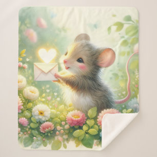 Cobertor Sherpa Carta de Amor do Rato da Cabana Prado
