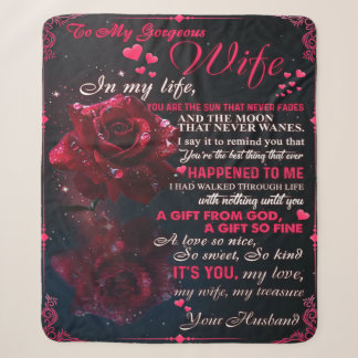 Cobertor Sherpa Carta Para Minha Esposa Presente, Casal Adorável P