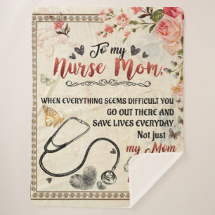 Cobertor Sherpa Carta Personalizada À Minha Enfermeira Mãe