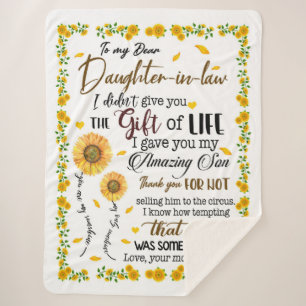 Cobertor Sherpa Carta Personalizada À Minha Filha Em Direito,