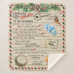 Cobertor Sherpa Carta Personalizada Ao Meu Avô