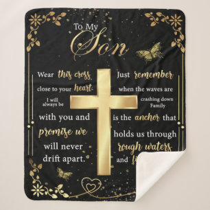 Cobertor Sherpa Carta Personalizada Para Meu Filho