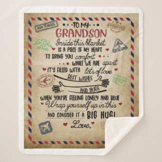 Cobertor Sherpa Carta Personalizada Para Meu Grande Filho