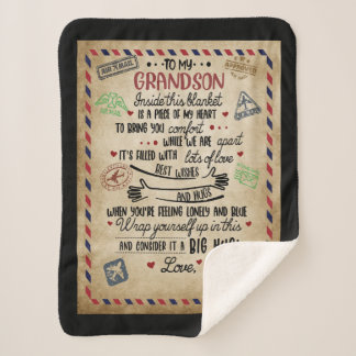 Cobertor Sherpa Carta Personalizada Para Meu Grande Filho