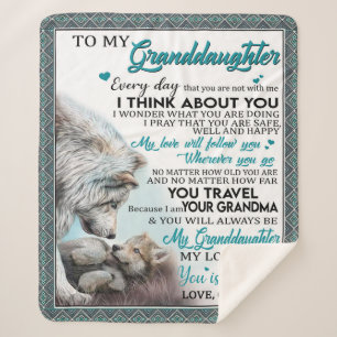 Cobertor Sherpa Carta Personalizada Para Minha Avó