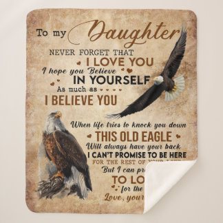 Cobertor Sherpa Carta Personalizada Para Minha Filha Do Pai