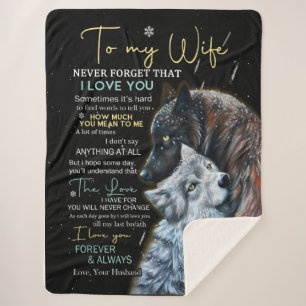 Cobertor Sherpa Carta Personalizada Para Minha Mulher